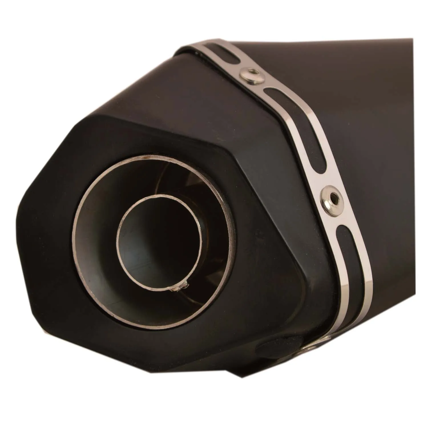 R.J.VON Universal Bike Exhaust Silencer with DB Killer (Black)