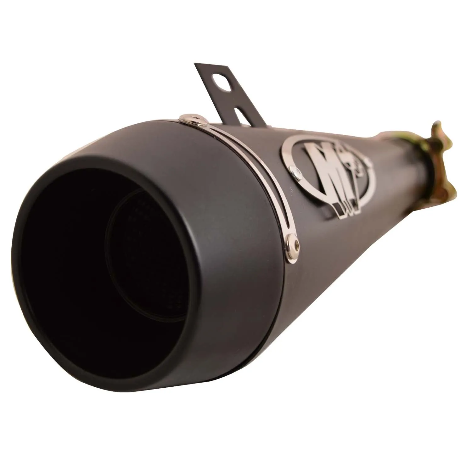R.J.VON Universal Bike M4 Exhaust Silencer Long Straight (Black)