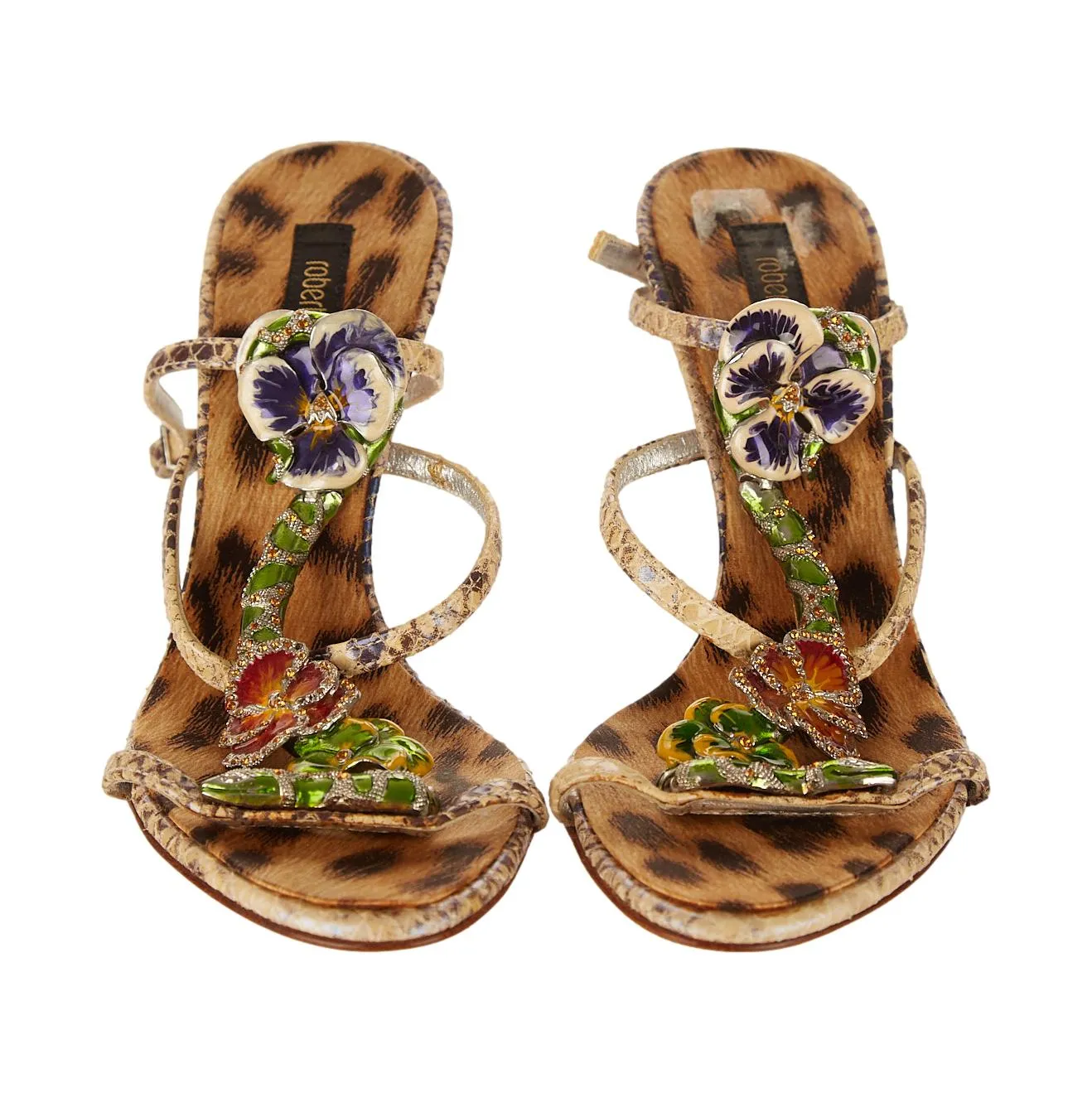 Roberto Cavalli Snake Charm Heels