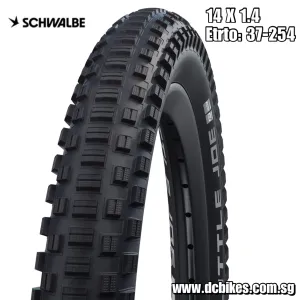 Schwalbe 14 X 1.4 Little Joe Wire Performance | Addix Black Reflex Wired Tyre - Etrto:	37-254 (1 Tyre)