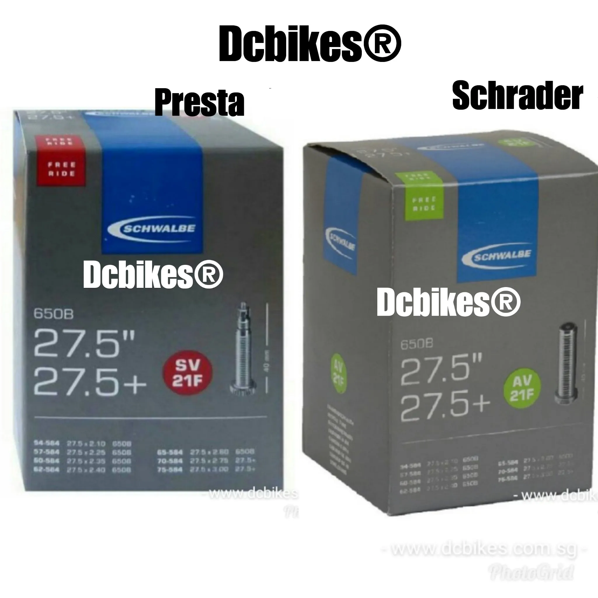 Schwalbe 26 | 27.5 X 2.1 - 3.0 Downhill Freeride MTB Presta | Schrader Inner Tube (1 Piece)