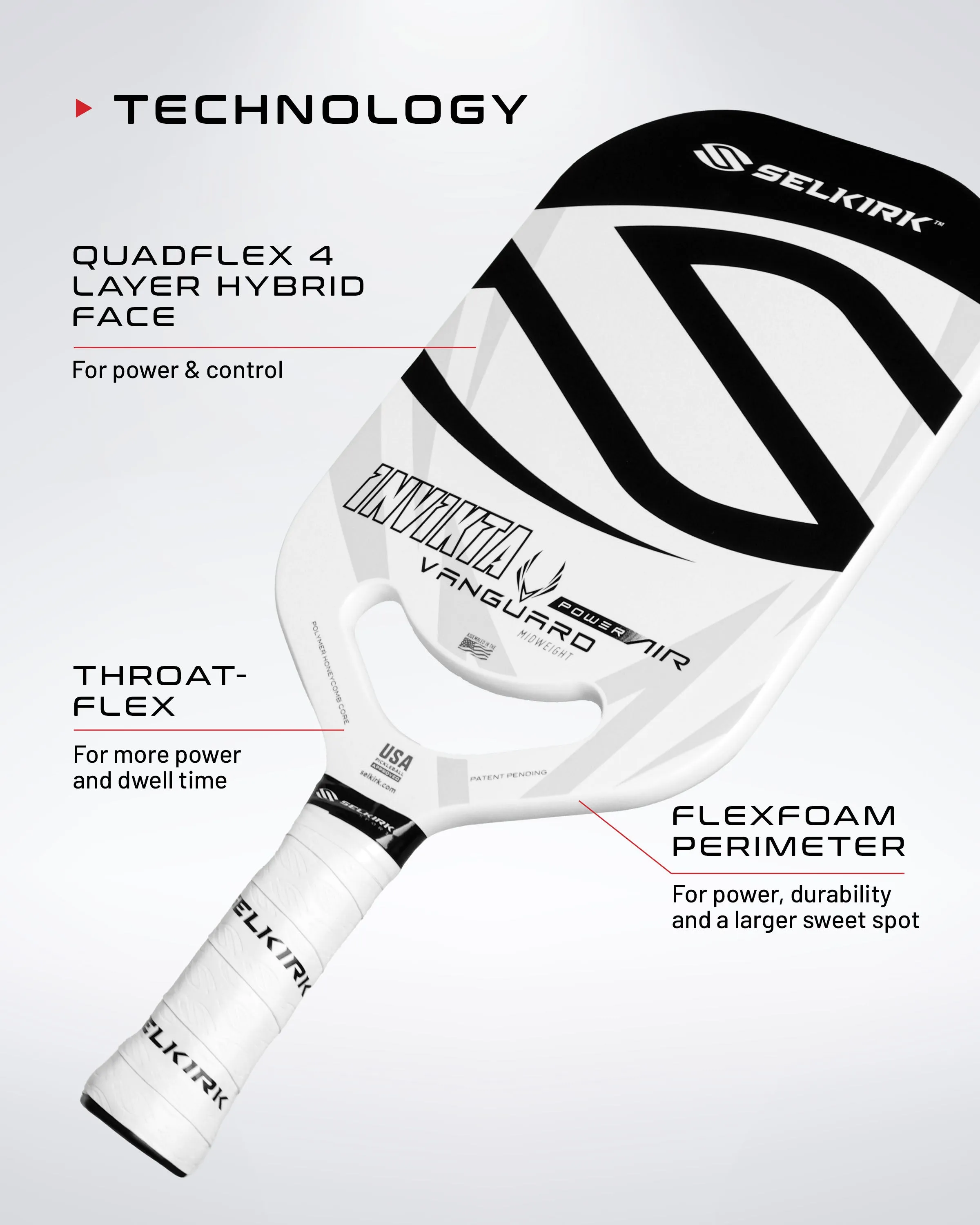 Selkirk VANGUARD Power Air - Epic Pickleball Paddle