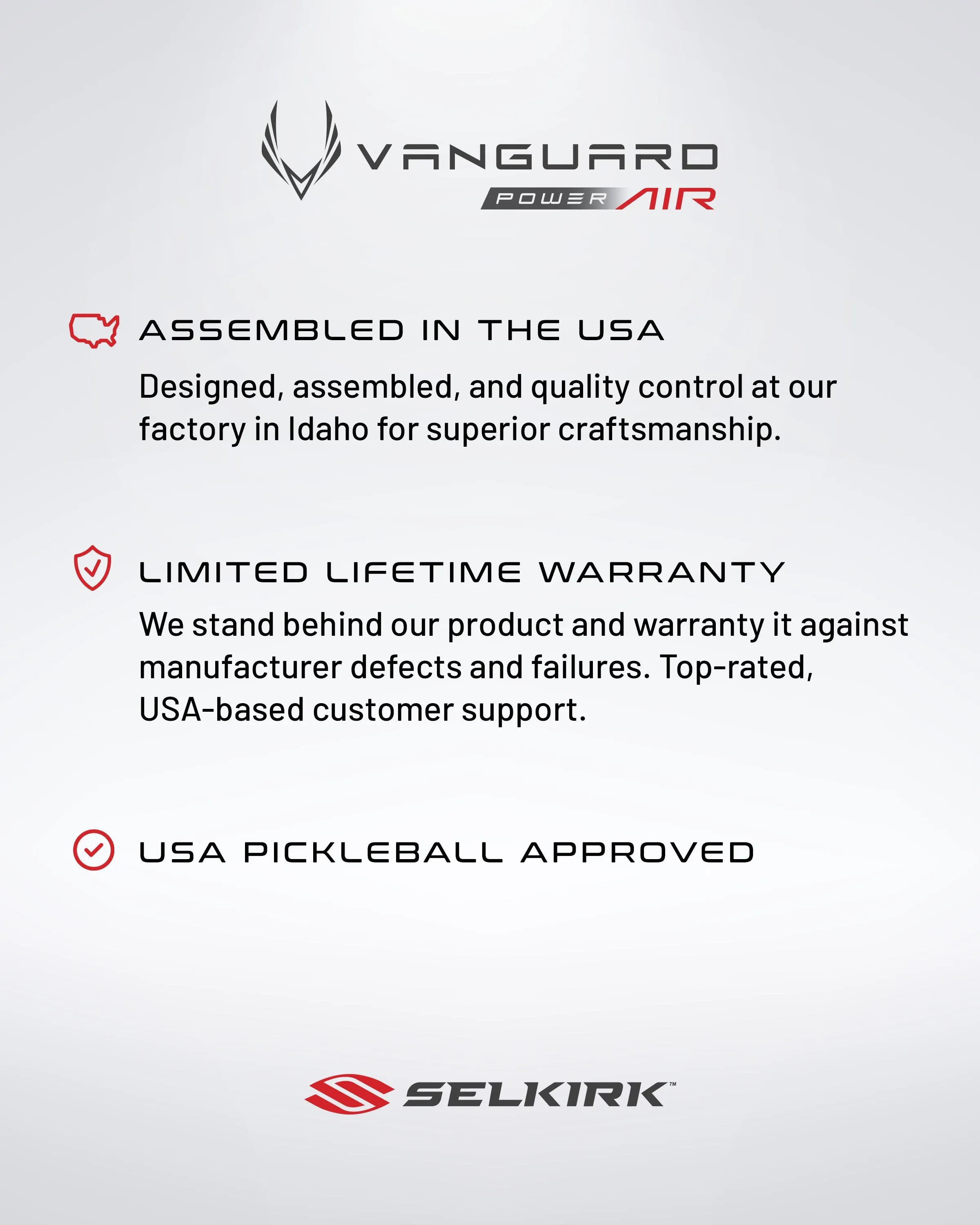 Selkirk VANGUARD Power Air - Epic Pickleball Paddle