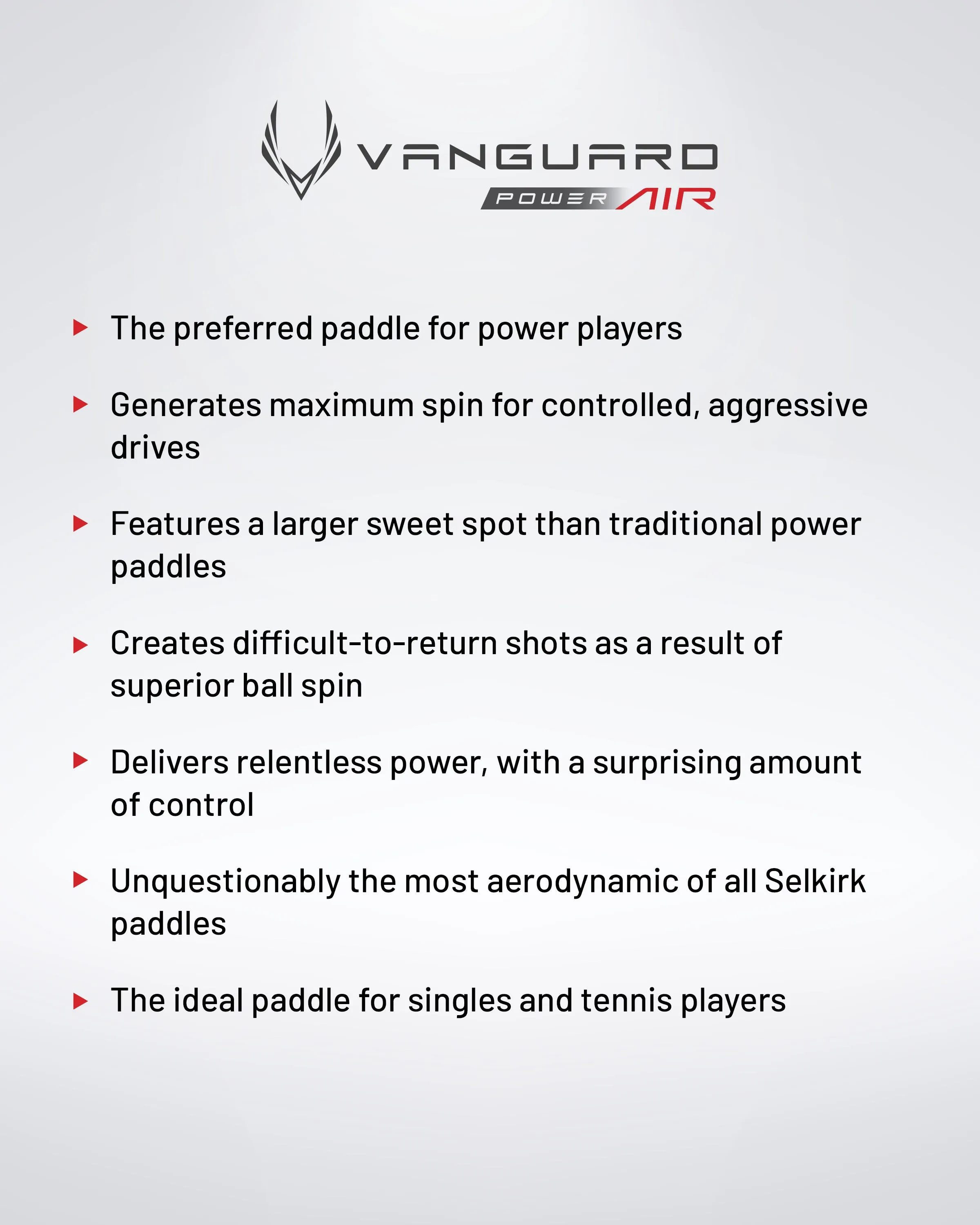 Selkirk VANGUARD Power Air - Epic Pickleball Paddle