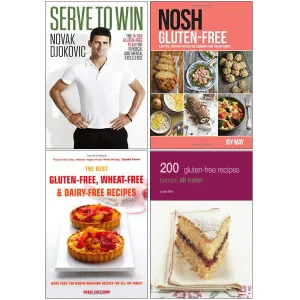 Serve To Win, Nosh Gluten-Free, The Best Gluten-Free Wheat-Free & Dairy-Free Recipes, 200 Gluten-Free Recipes 4 Books Collection Set