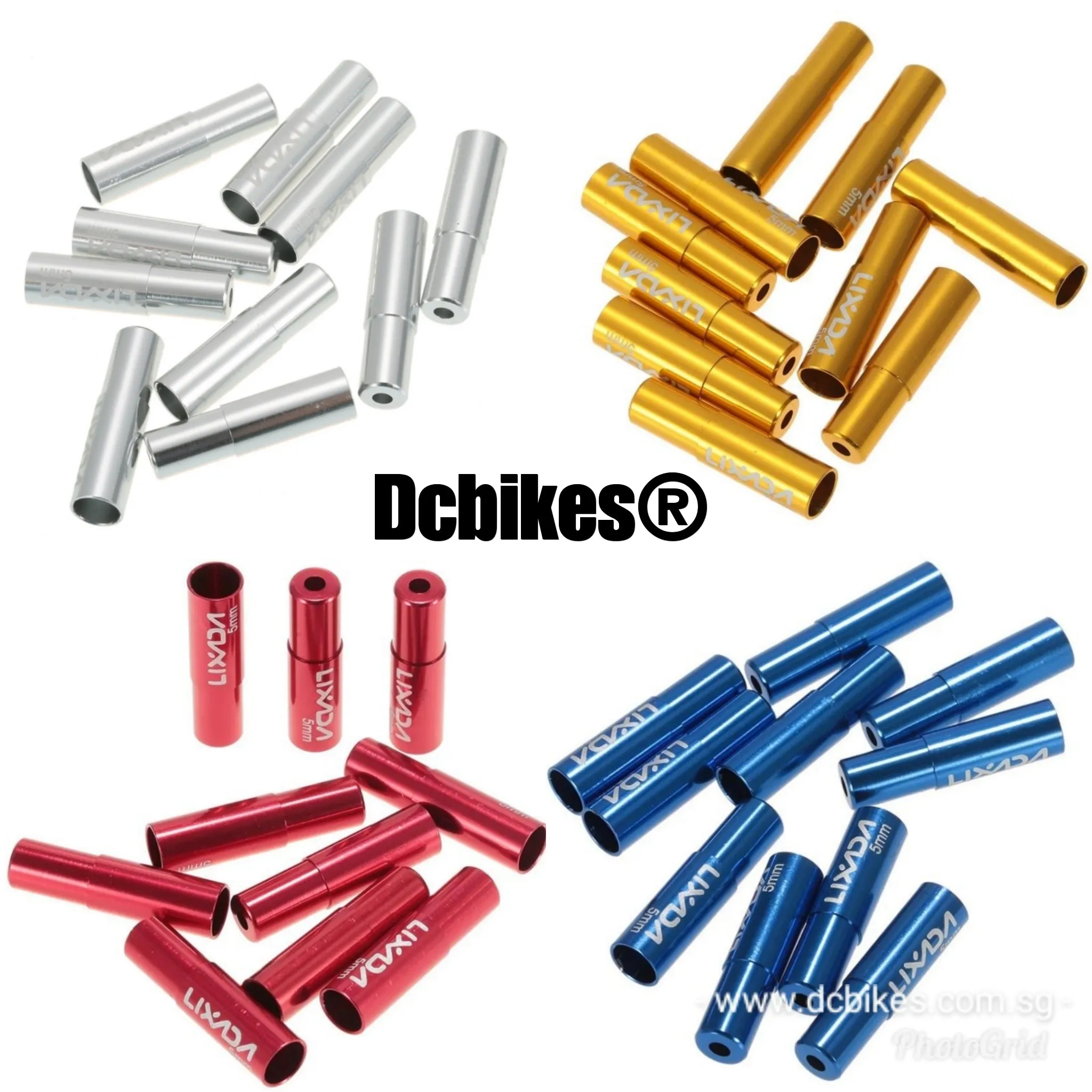 Shifter 4mm/Brake 5mm Anodized MTB Aluminum Cable Housing End Caps (2 Pieces)