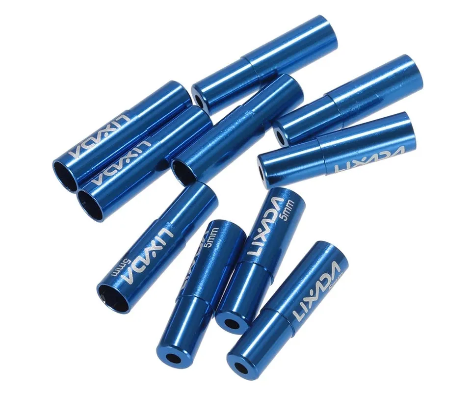 Shifter 4mm/Brake 5mm Anodized MTB Aluminum Cable Housing End Caps (2 Pieces)