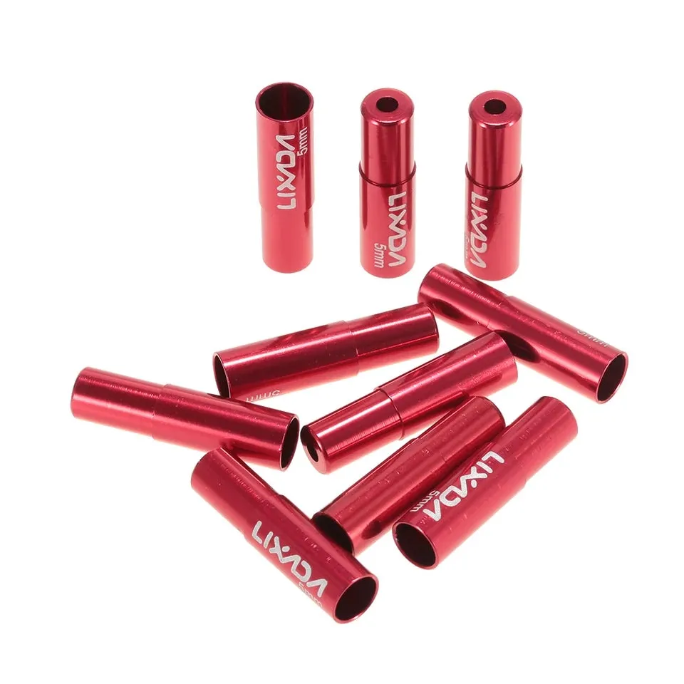 Shifter 4mm/Brake 5mm Anodized MTB Aluminum Cable Housing End Caps (2 Pieces)