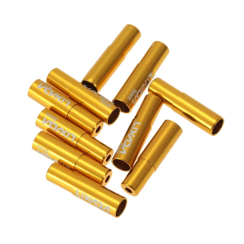 Shifter 4mm/Brake 5mm Anodized MTB Aluminum Cable Housing End Caps (2 Pieces)