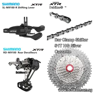 Shimano XTR 1 X 12 Speed M9100 Derailleur   12s Shifter   Chain   Sunrace 51T HG Cassette 9100 Groupset