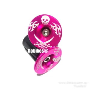 Skeleton Aluminum Handlebar Grips Bar End Cap Plugs