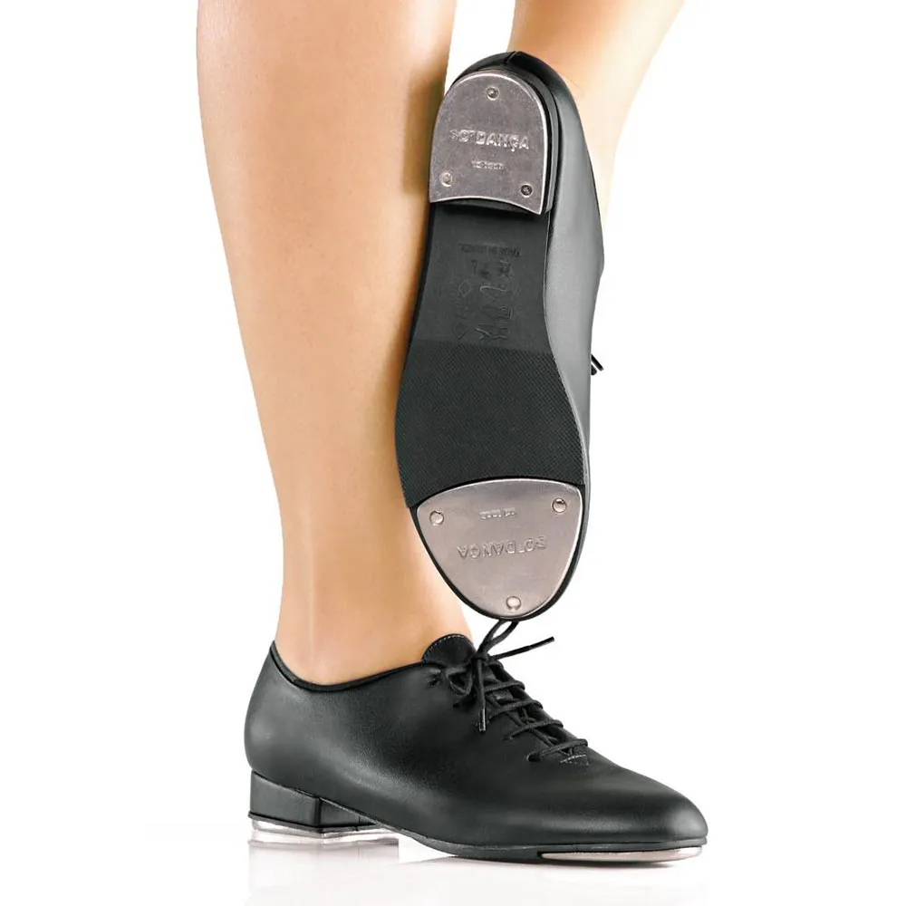 So Danca Lace-up Tap Shoes in Black - Boys Sizes