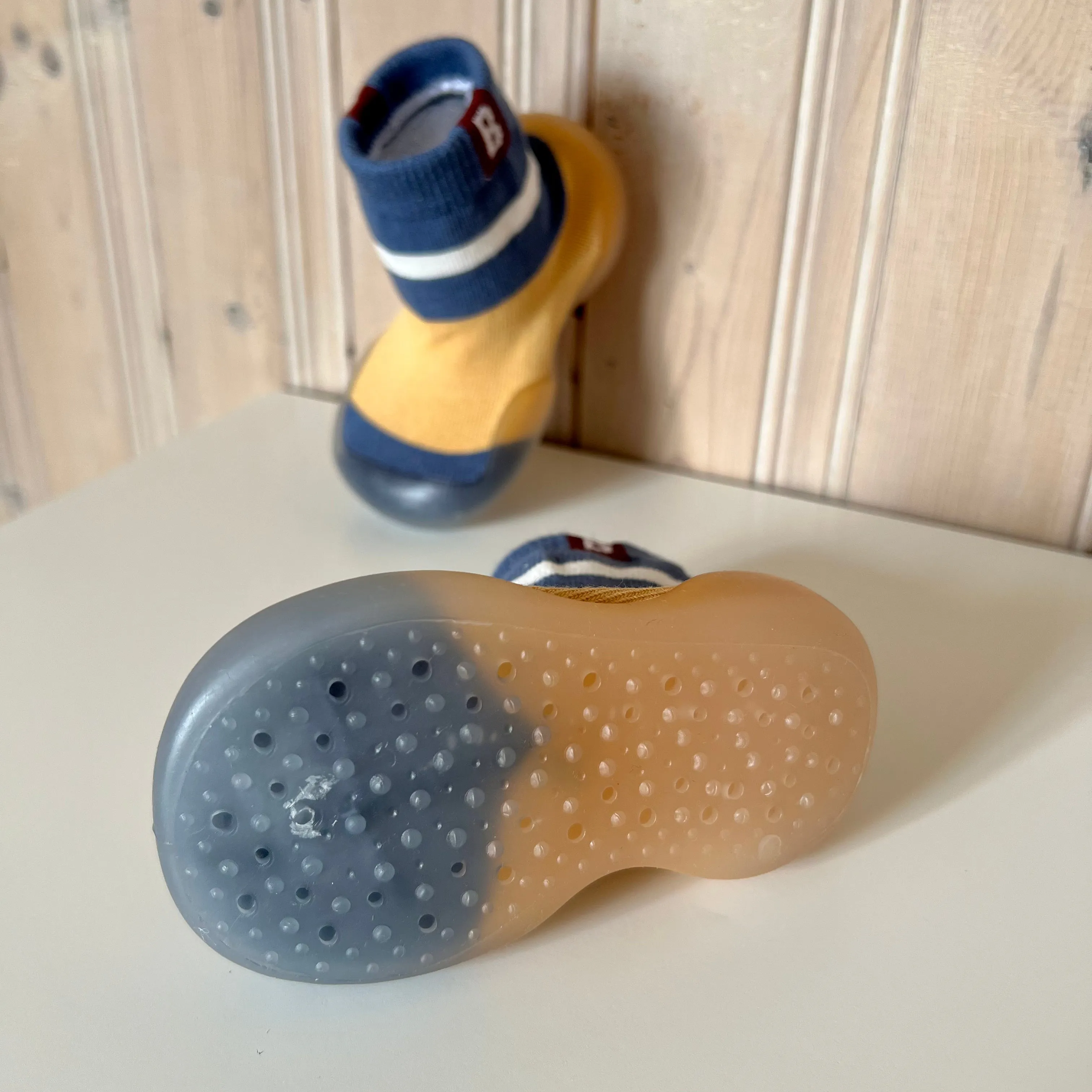 Sock Shoes - Blue & Yellow
