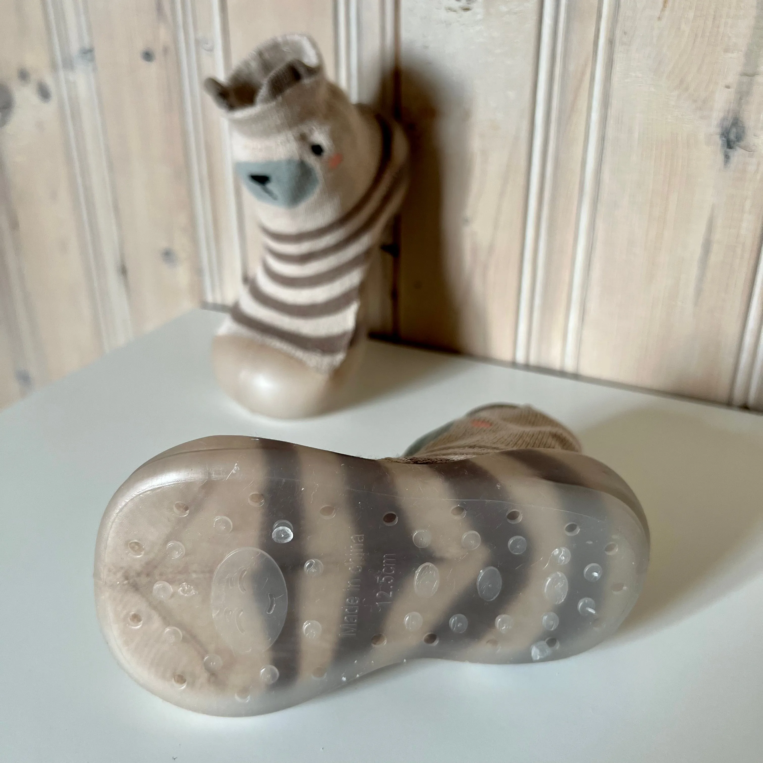 Sock Shoes - Tan Teddy