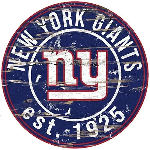 Sport Teams (NFL and NHL)  Distressed Round Wall Sign  Item #3853