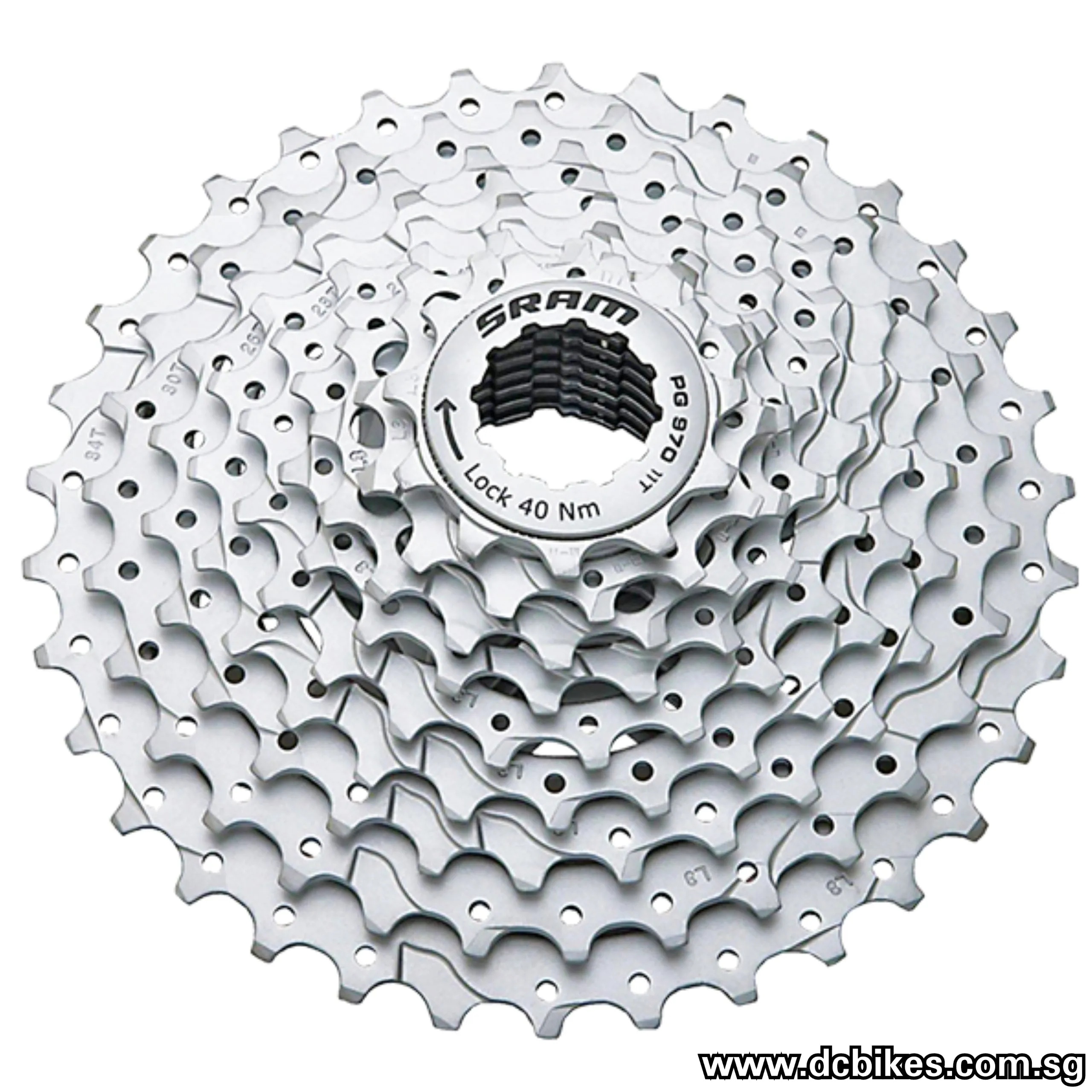 Sram 9 Speed 11T - 34T Bicycle MTB Silver HG Cassette PG-970