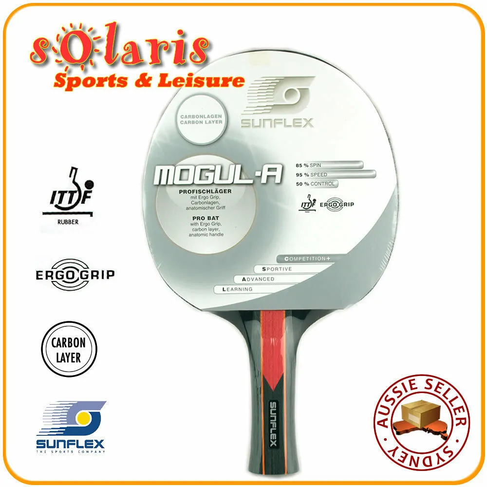 SUNFLEX MOGUL-Anatomic Professional Table Tennis Bat Carbon Layer Blade 10371