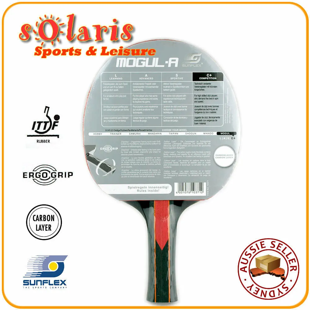 SUNFLEX MOGUL-Anatomic Professional Table Tennis Bat Carbon Layer Blade 10371