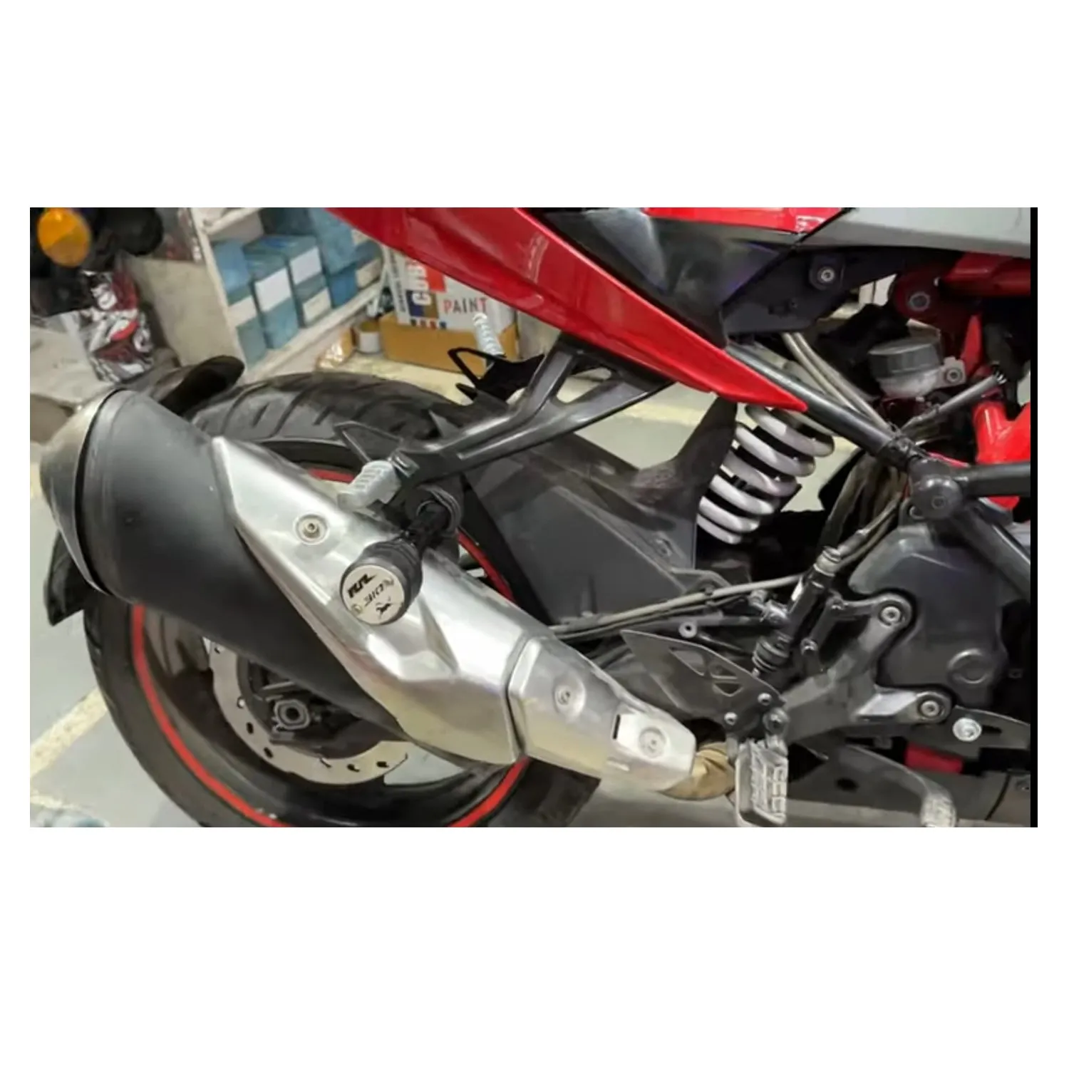 Super Bike Exhaust Silencer Protector Slider for TVS Apache RR310