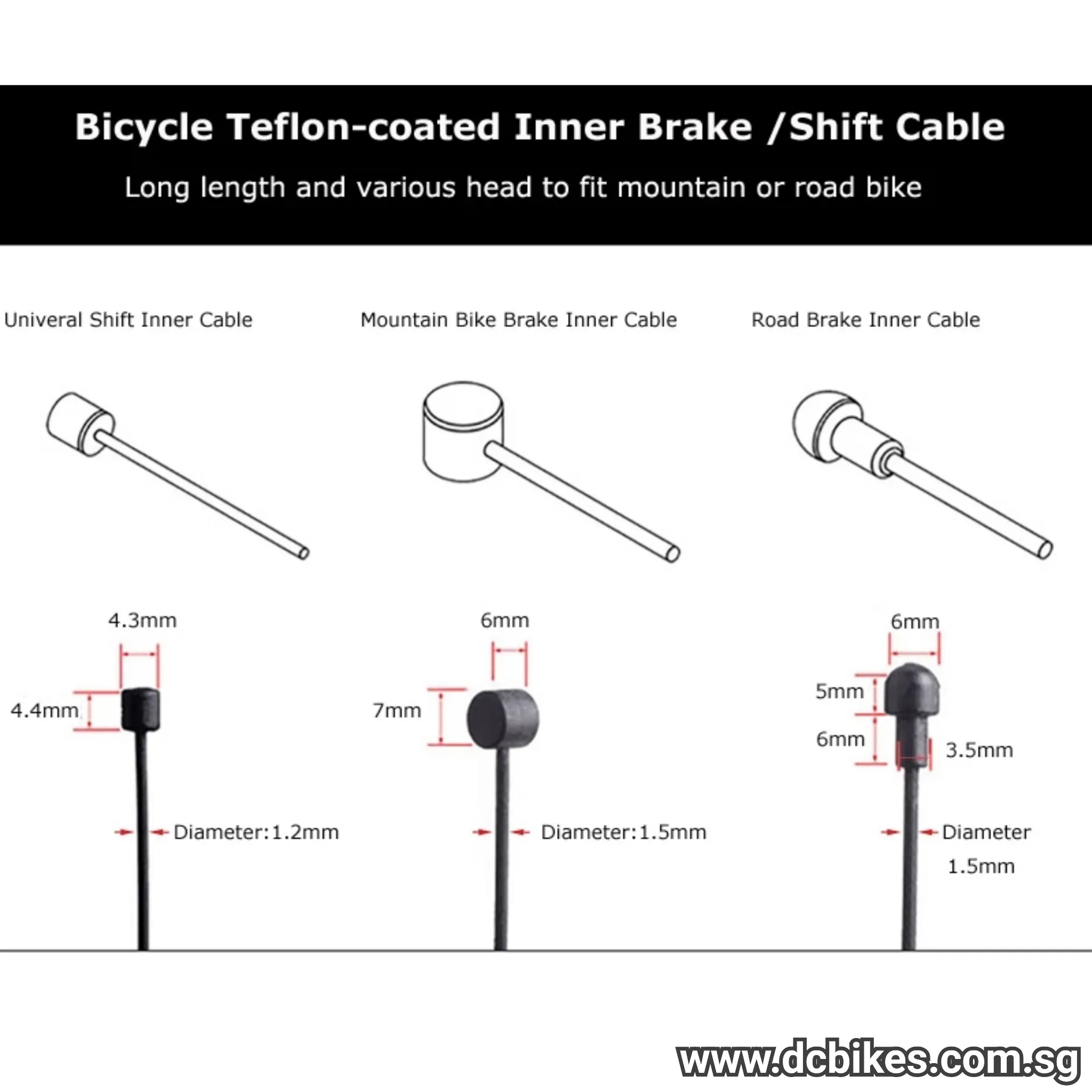 Taflon Inner Core Wire Brake | Dropper | Shifter Bicycle Cable