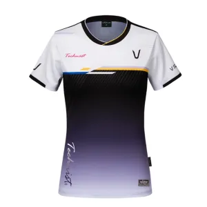 Technist TNT5521 Women's Game Shirt [Deep Purple, Black & White]