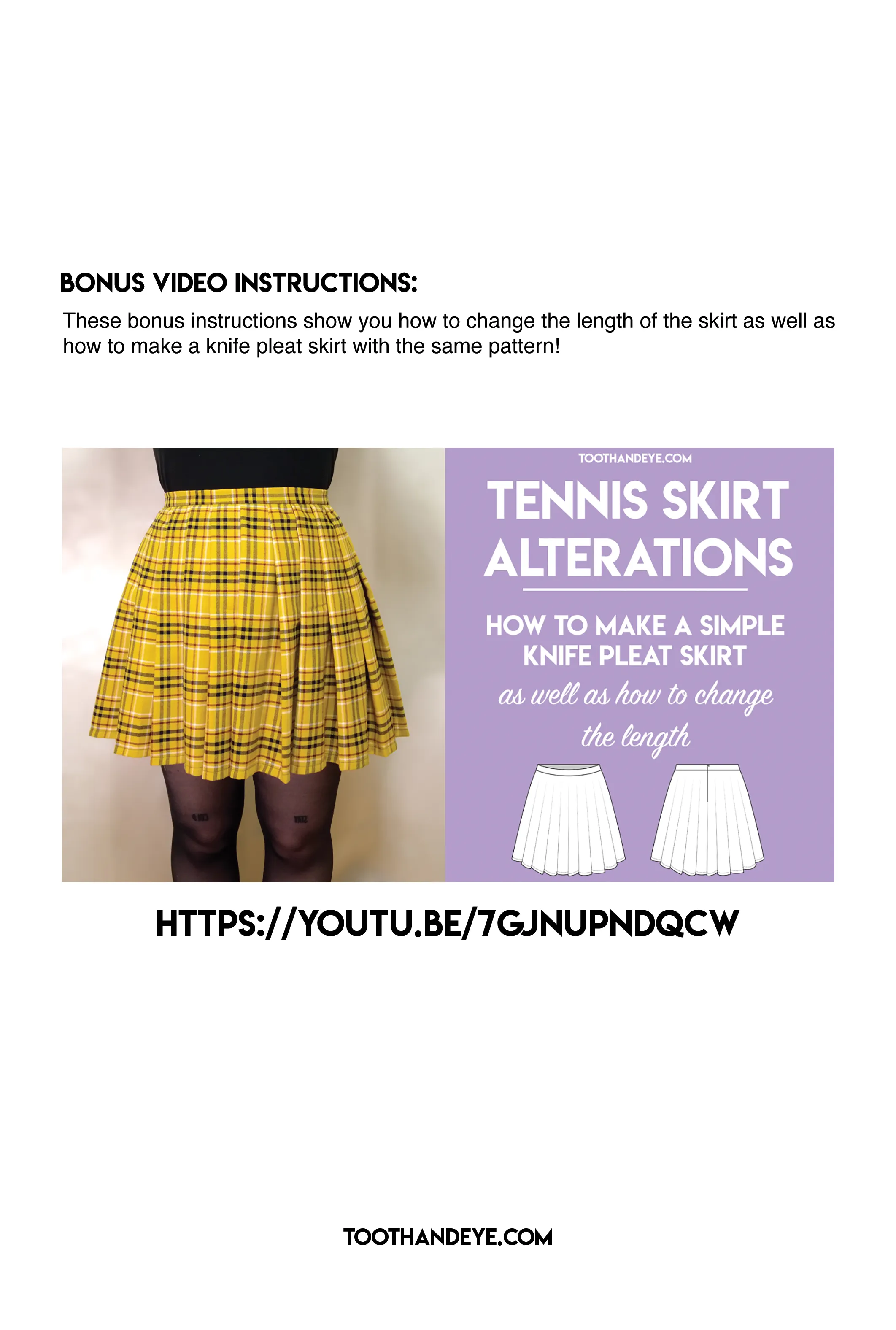 Tennis and Knife Pleat Skirt