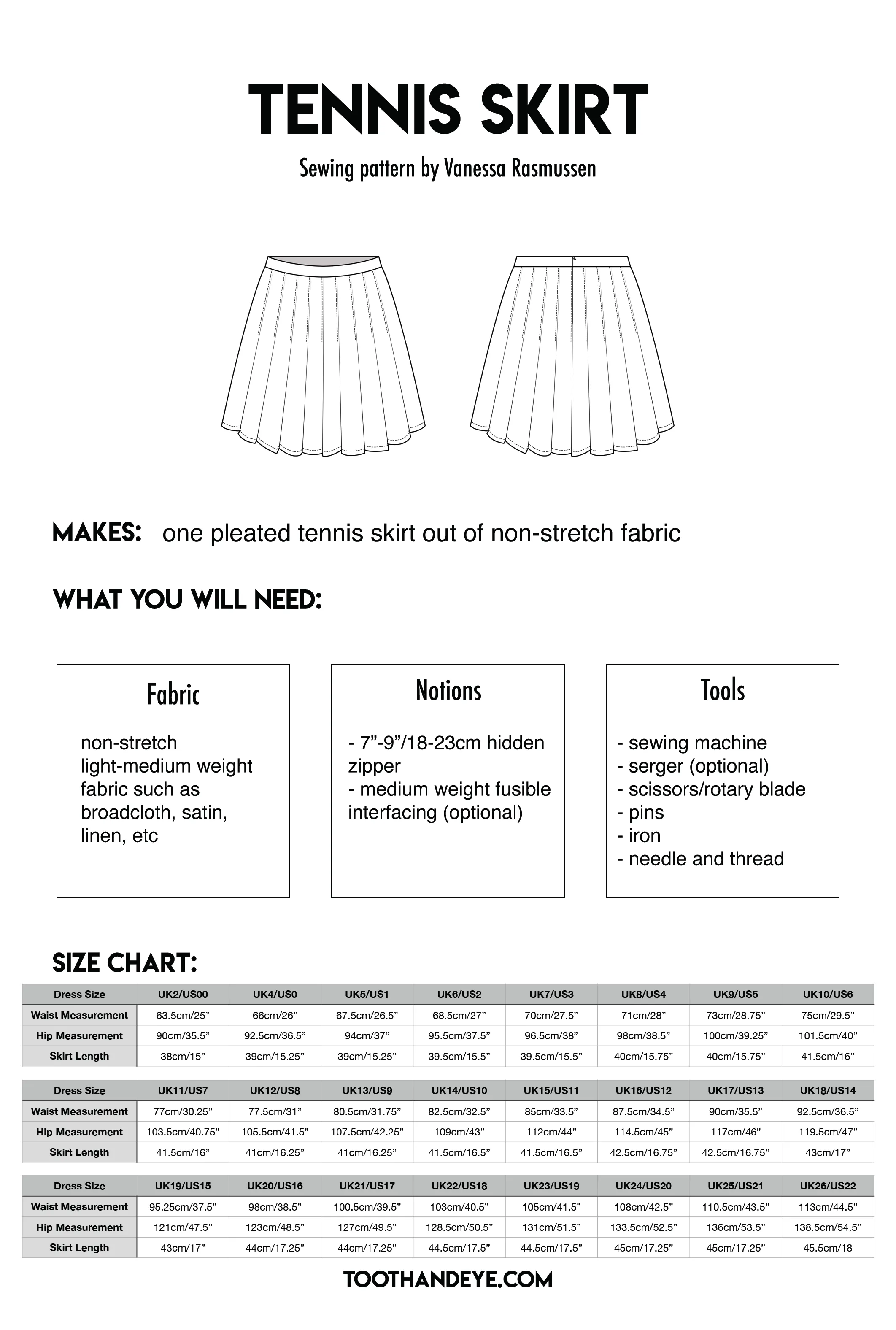 Tennis and Knife Pleat Skirt