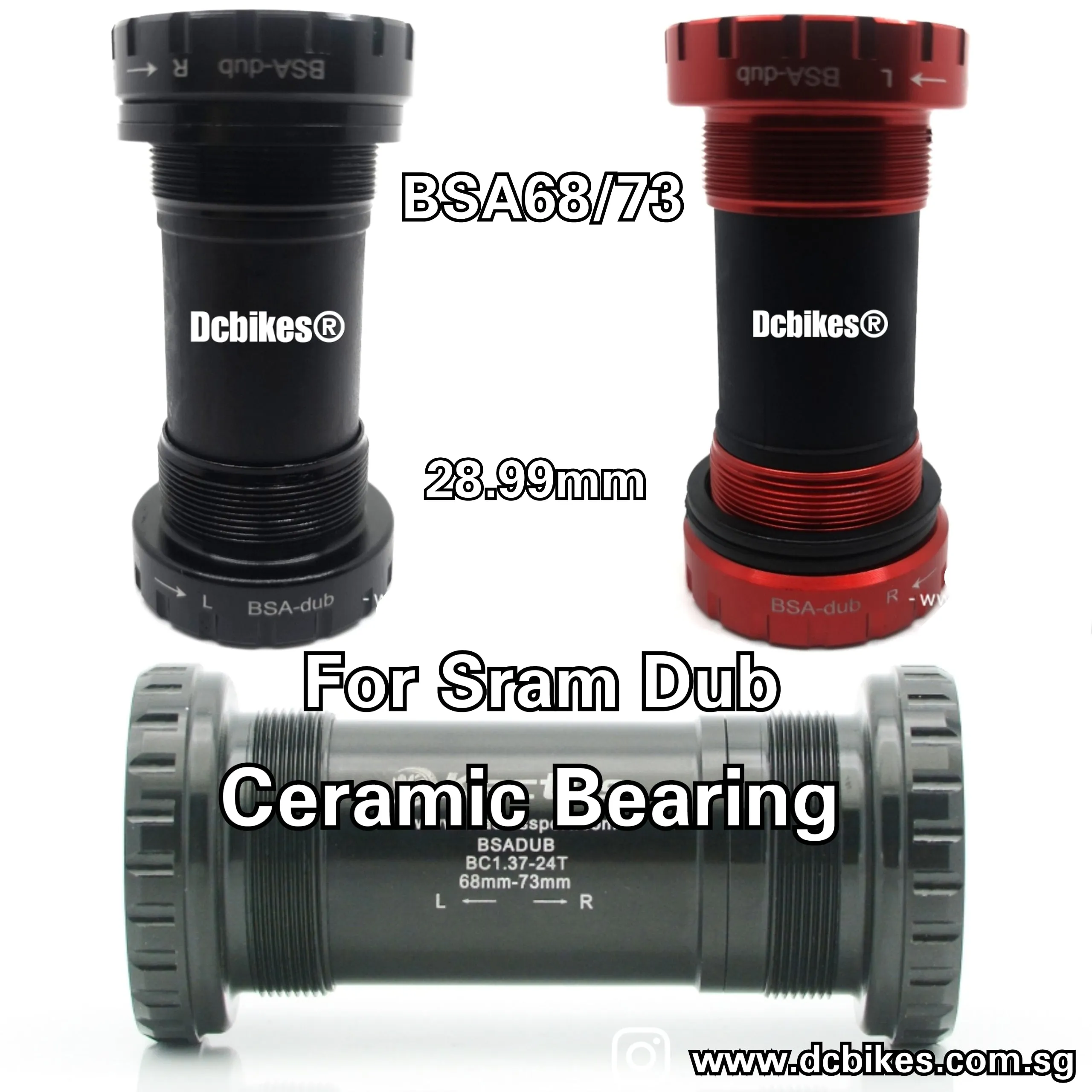 Threaded Bottom Bracket BSA 68mm/73mm BB For Sram DUB BSA 28.99mm Crank