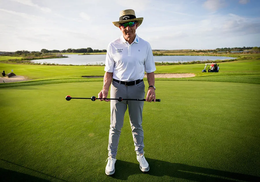 Top Training Aids Bundle by David Leadbetter: The Straightaway, SwingSetter and AIMSTICK   Training Grip