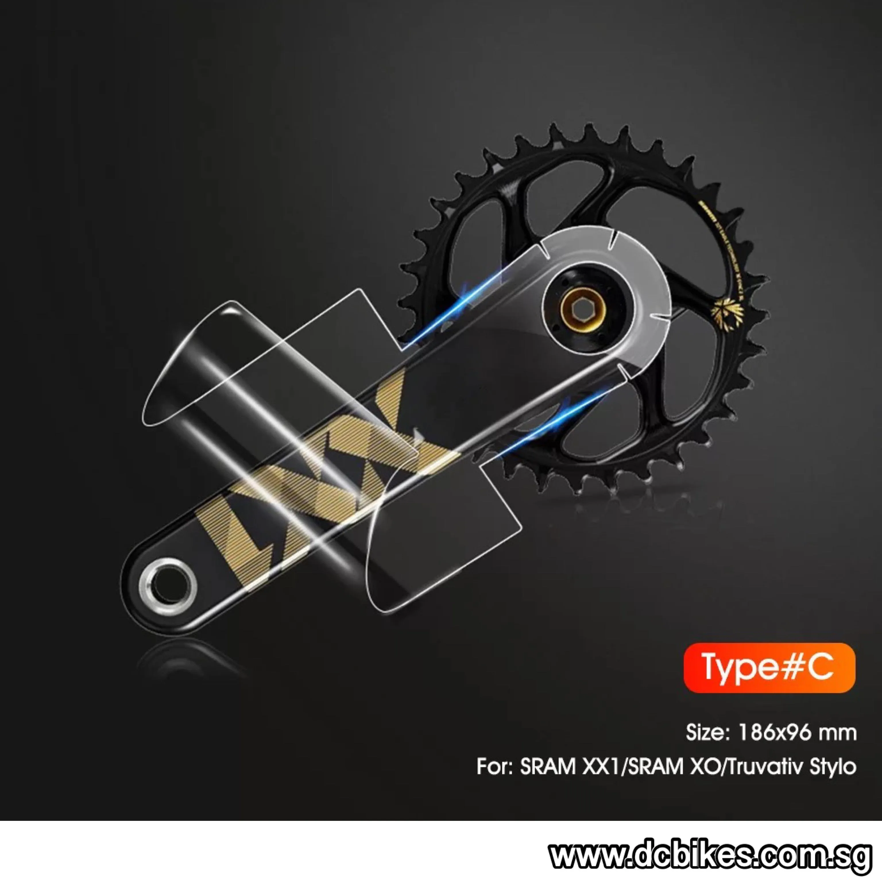 TPU Thin & Clear Crank Arms Decal Gloss Sticker Protection Kit