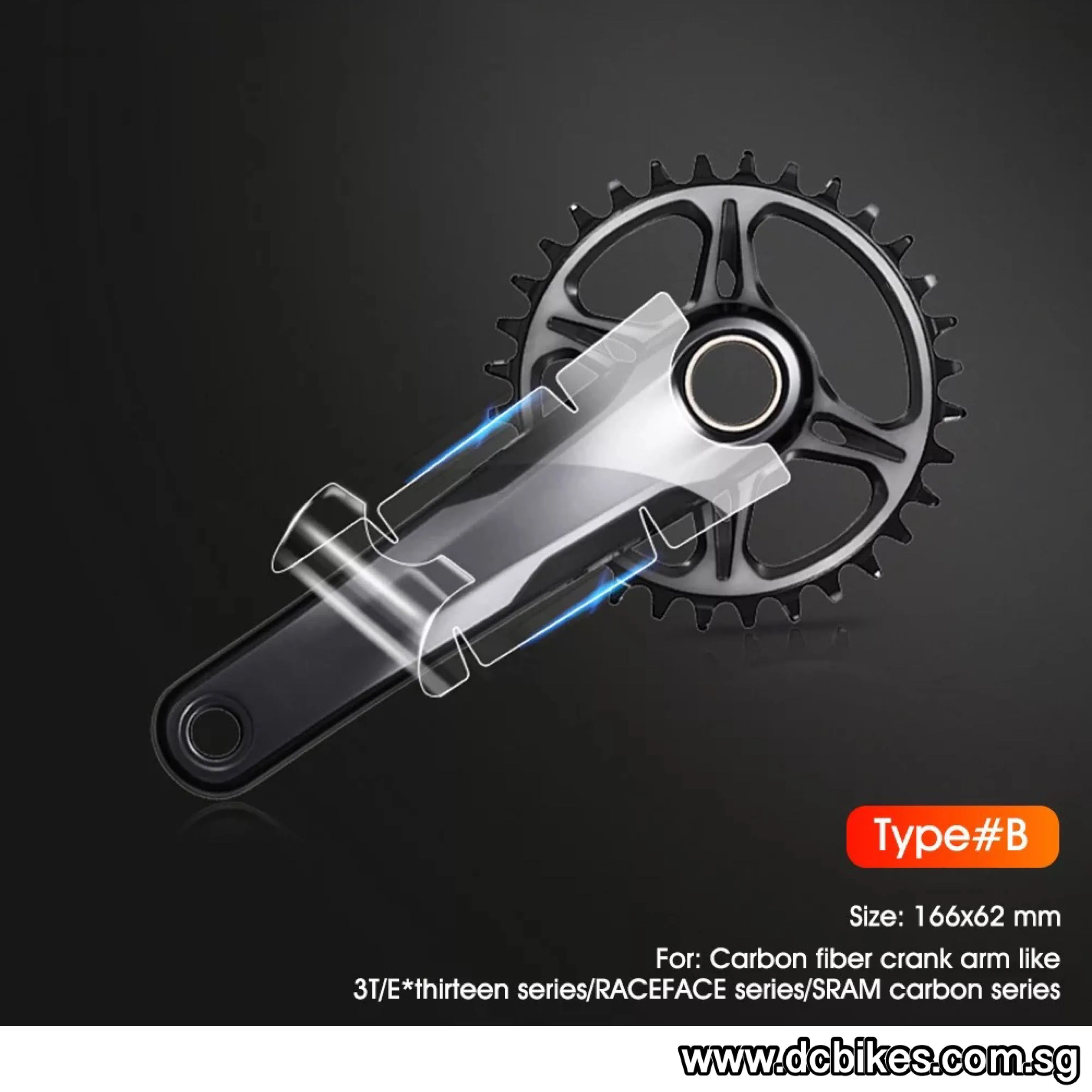 TPU Thin & Clear Crank Arms Decal Gloss Sticker Protection Kit