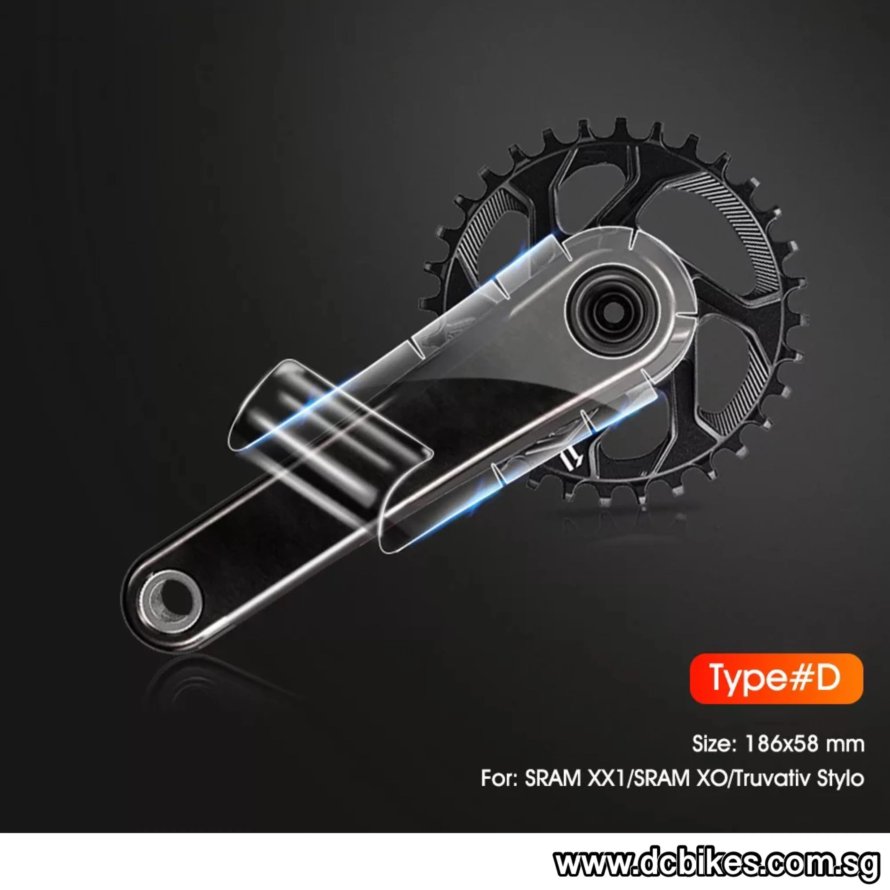 TPU Thin & Clear Crank Arms Decal Gloss Sticker Protection Kit
