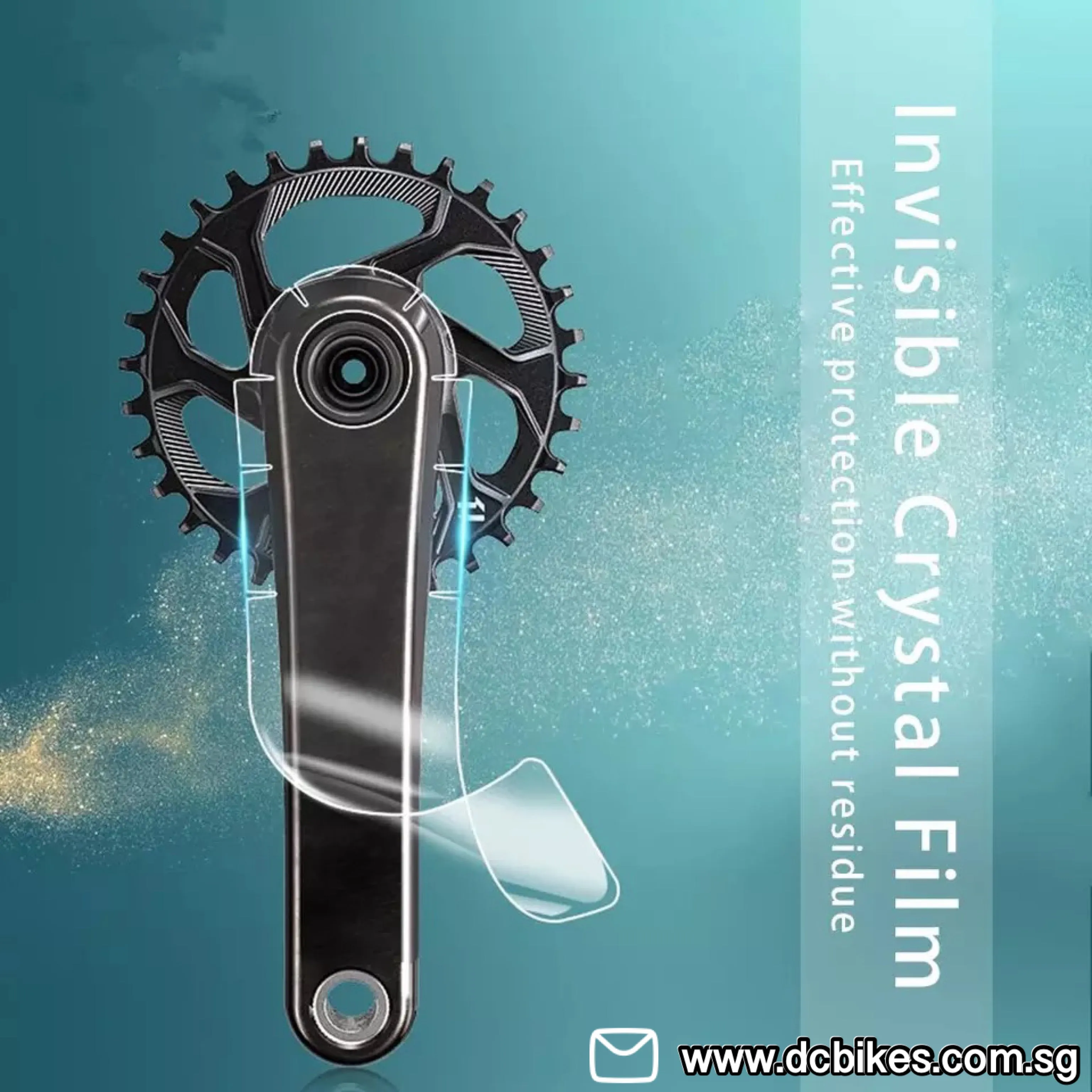TPU Thin & Clear Crank Arms Decal Gloss Sticker Protection Kit