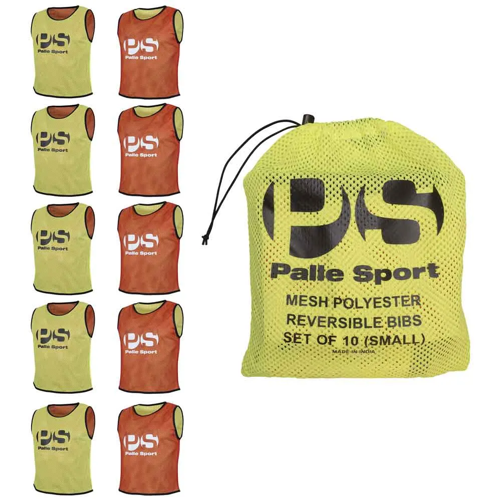 Training - Lightweight Breathable & Reversible Mesh Training Bibs - Sets of 10 - Sizes: Small to X-Large – Colour: Red/Yellow