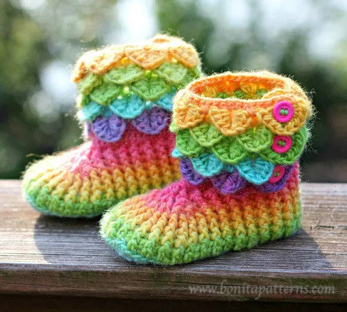 Trio Crocodile Stitch Boot Patterns