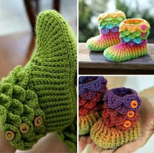 Trio Crocodile Stitch Boot Patterns