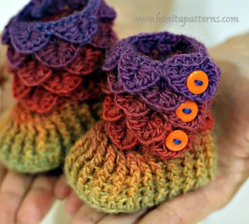 Trio Crocodile Stitch Boot Patterns
