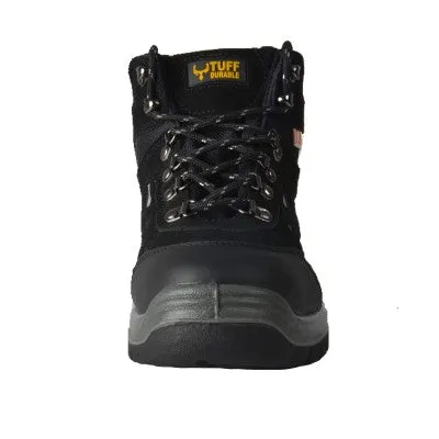 Tuff & Durable� - High Cut Working Shoes with Steel Toe & Plate - Black