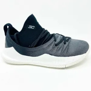 Under Armour UA PS Curry 5 Black White Kids Basketball Shoes 3020742 101