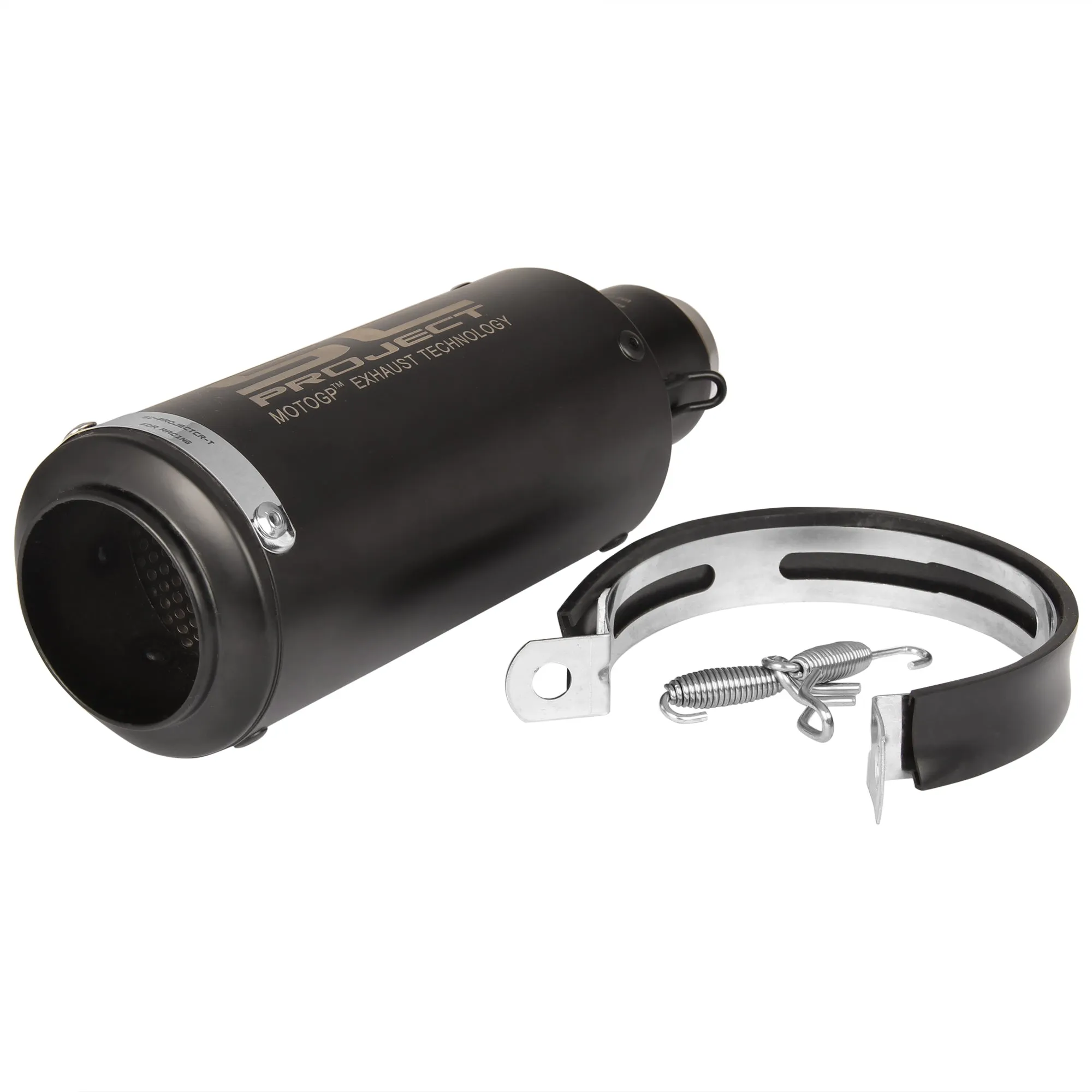 Universal Bike Exhaust Black Straight