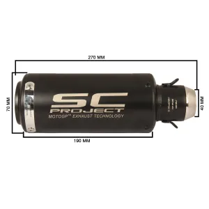 Universal Bike Exhaust Black Straight