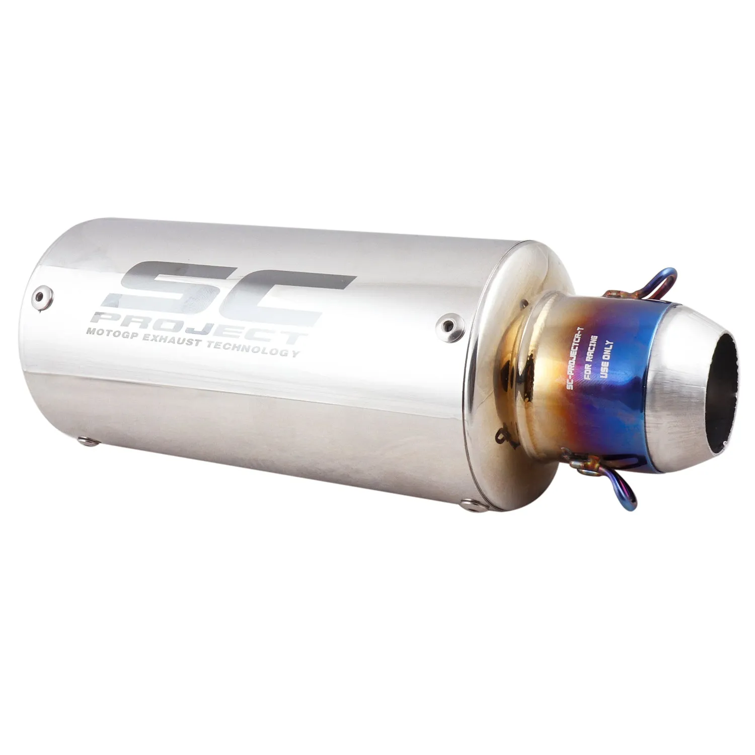 Universal Bike Exhaust Chrom Straight