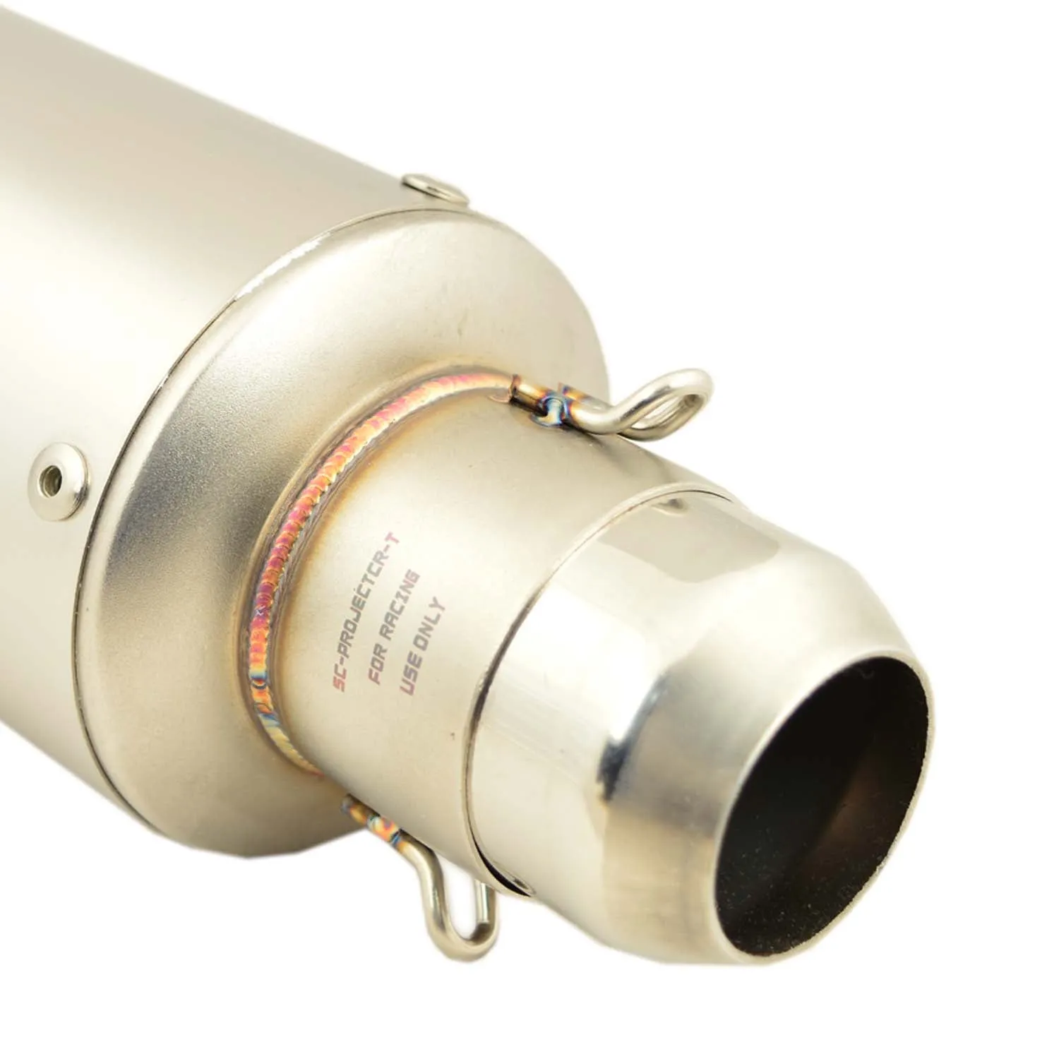 Universal Bike Exhaust Silencer (Silver)