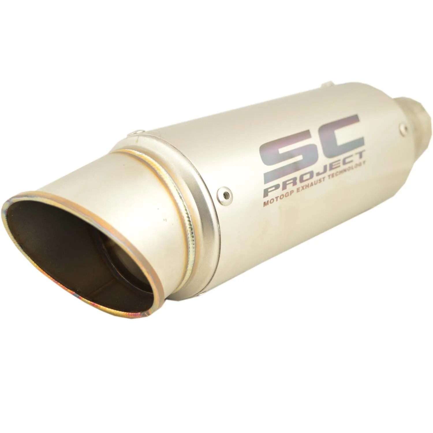 Universal Bike Exhaust Silencer (Silver)