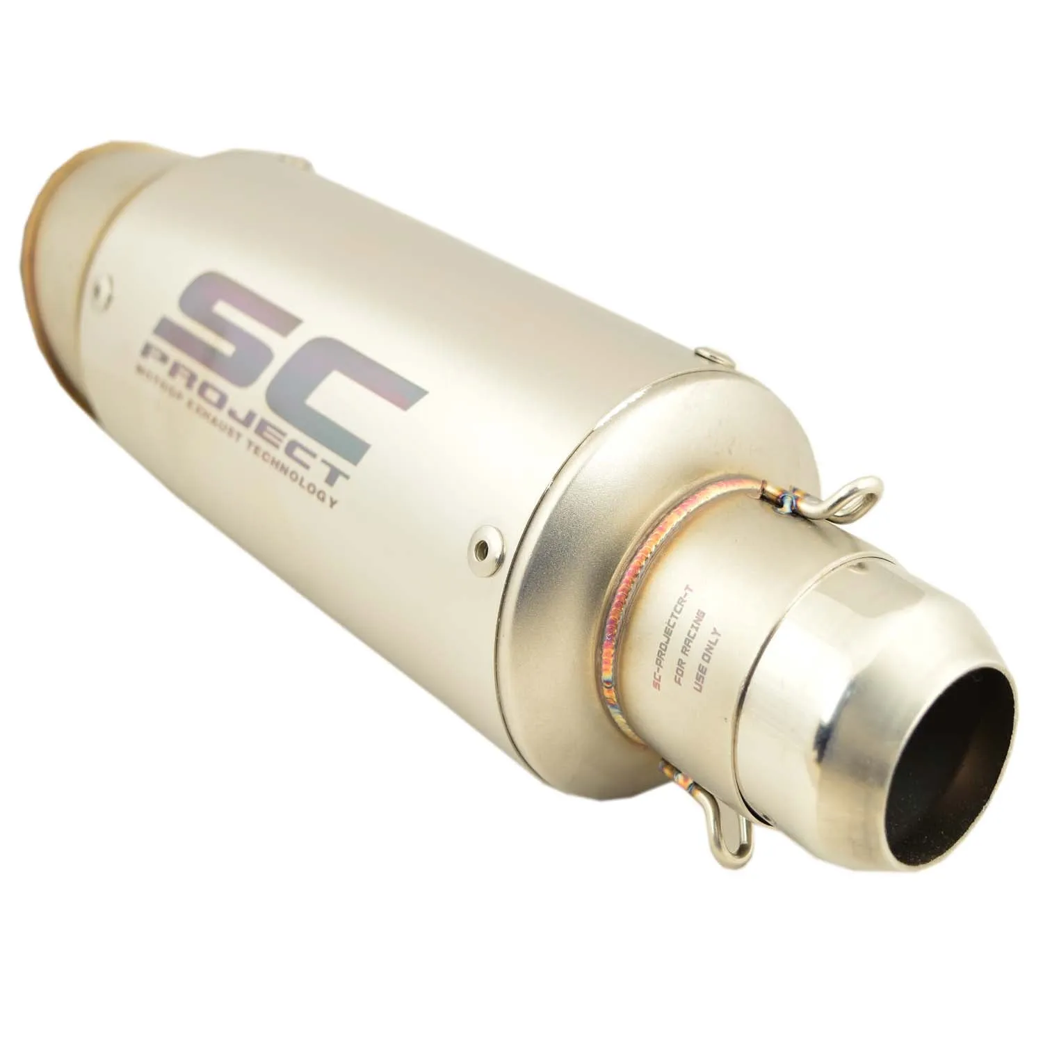 Universal Bike Exhaust Silencer (Silver)