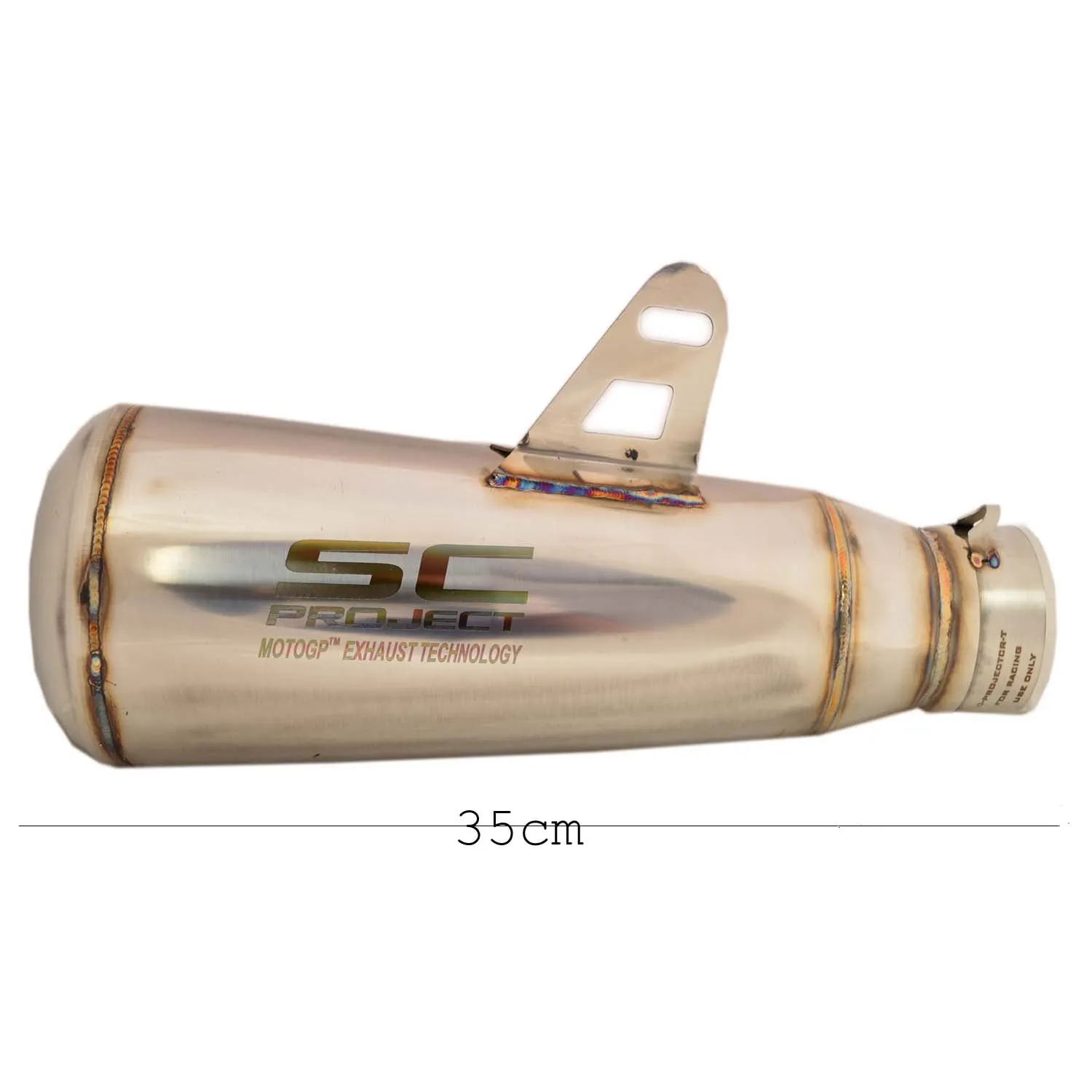 Universal Bike Exhaust Silencer Straight (Silver)