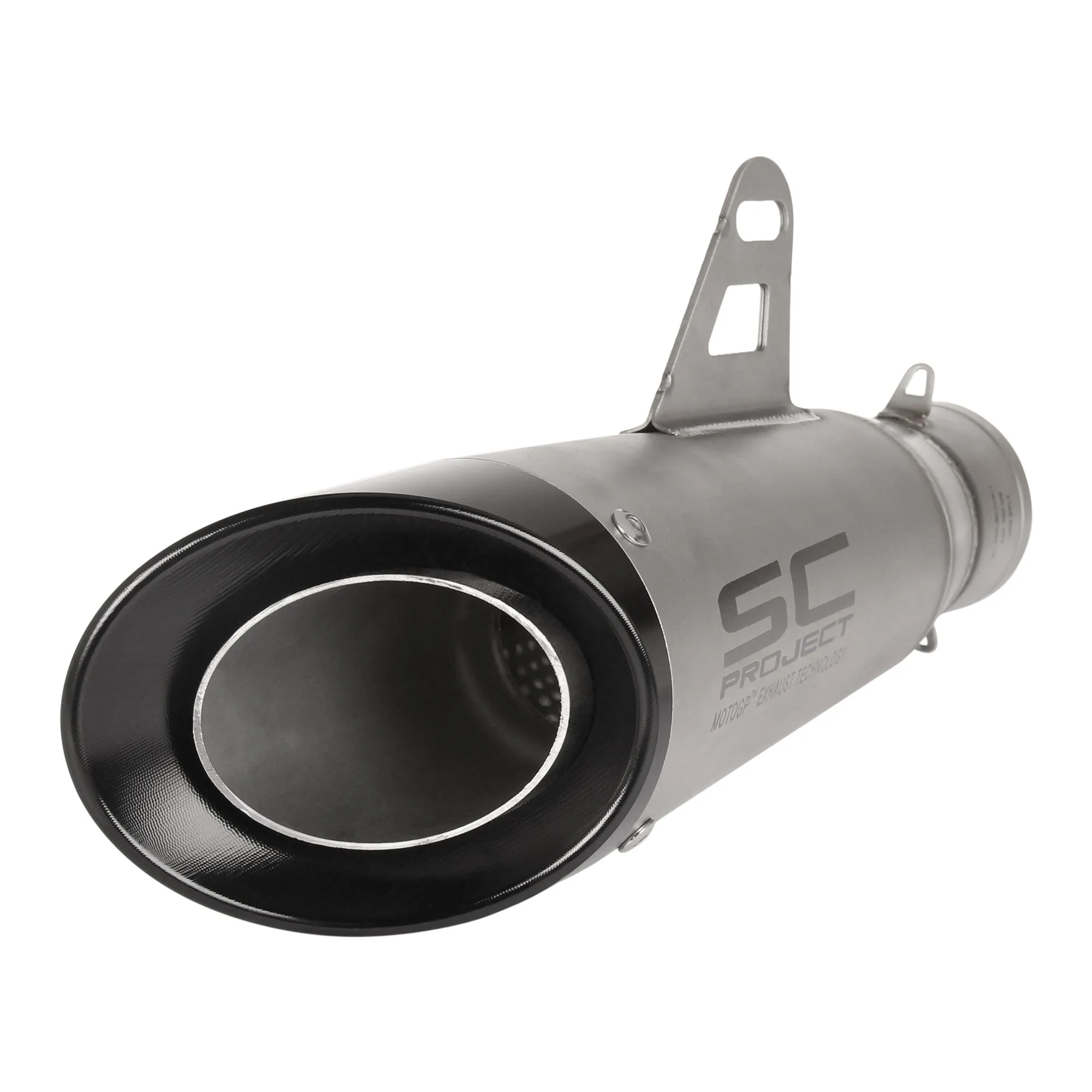 Universal Modify Exhaust Muffler Black /Silver