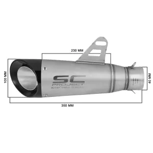 Universal Modify Exhaust Muffler Black /Silver