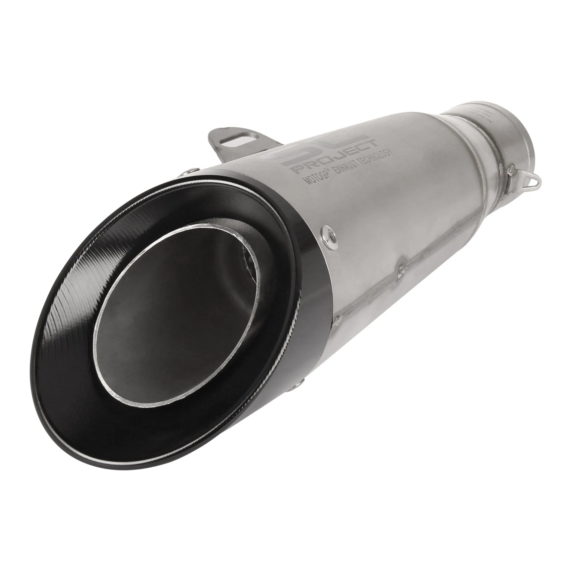 Universal Modify Exhaust Muffler Black /Silver