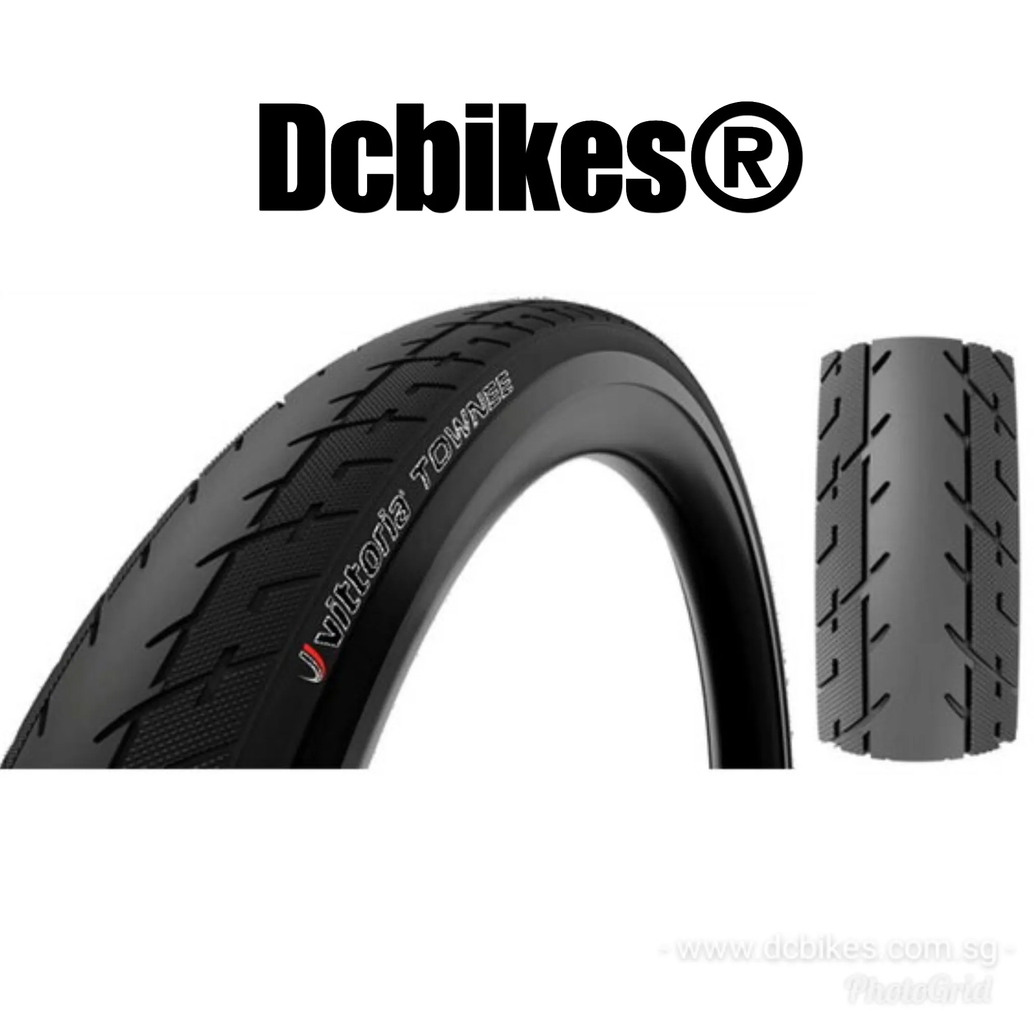 Vittoria 20 X 1.35 | 1.5 Townee Folding Bike Semi Slick City Foldable Tyres (2 Tires)